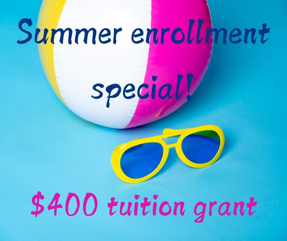 We have four days left before our enrollment special ends! Apply today to receive your tuition grant, or tell someone you know who is interested in applying!